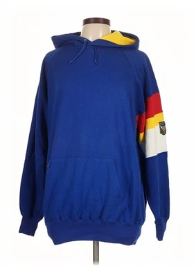 Vintage Polo Ralph Lauren Hoodie Embroided Uni Crest Mens L Stadium 92 PRL Blue - Image 1 of 4