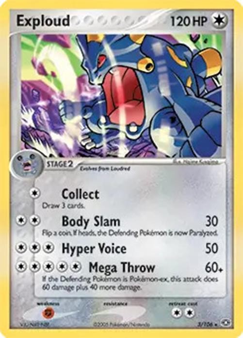 Exploud - 3/106 - Pokemon EX Emerald Holo Card NM