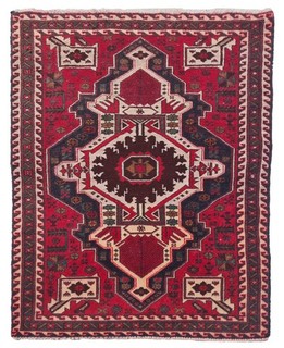 Rare Hand Knotted Vintage Afghan Adras Khan Balouch Wool Area Rug 4.7 x 2.9 Ft