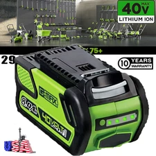 40V 8.0Ah For Greenworks G-MAX 40 Volt Lithium Battery 29472 29462 29252 20202