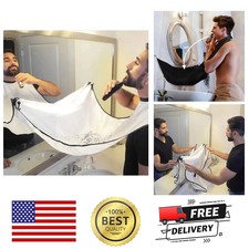 Beard Shaving Apron Hair Catcher Cape Grooming Bib Barber Clean Shave Cloth