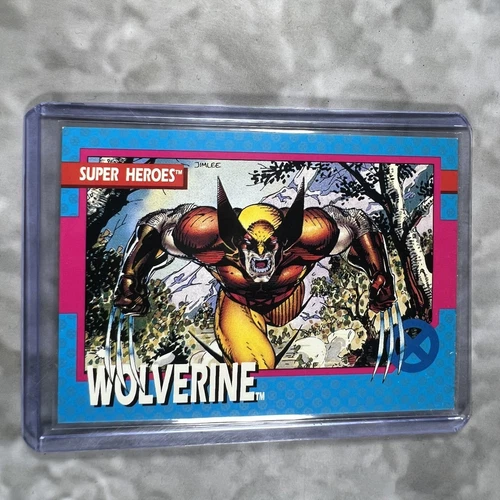X-Men Marvel Vintage 1992 Impel Card & Top Loader #2 Wolverine