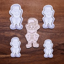 Leprechaun Cookie Cutter Set and Stamp - St. Patrick  s Day Baking Craft Mold