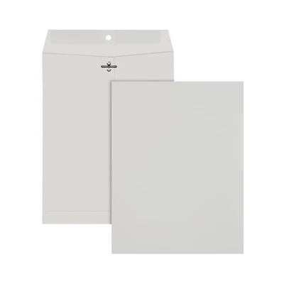 Quality Park, Clasp Envelopes, Gummed, Executive Gray, 10x13, 100 per box (38597