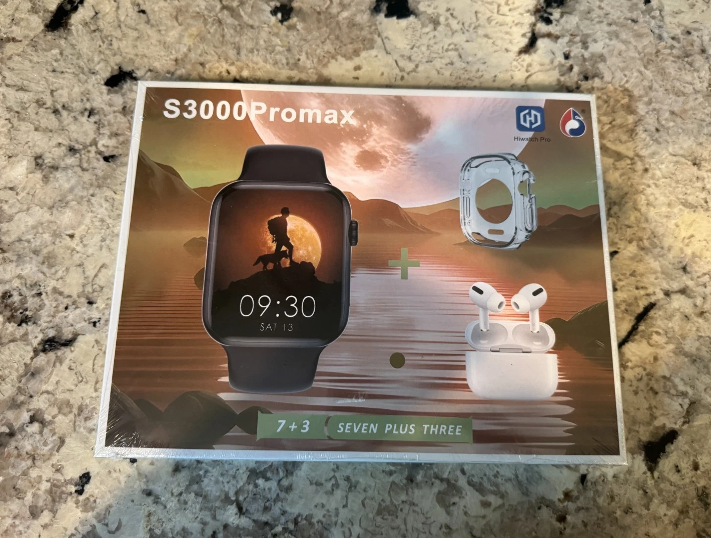 S3000 Pro Max Smart 7+3 Watch Set with Earbuds & Case Bluetooth Fitness Tracker