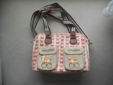 Wickeltasche Mama et Bebe Pink Lining Red Butterflies- -Cremefarben - TOP-Zstand