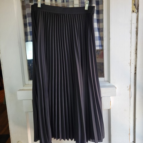 Vince Camuto Damen schwarz Plissee elastische Taille Maxirock Größe Large