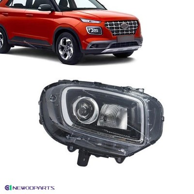 Headlight Halogen Headlamp Chrome Fit 2020-25 Hyundai Venue Right Side W/O DRL