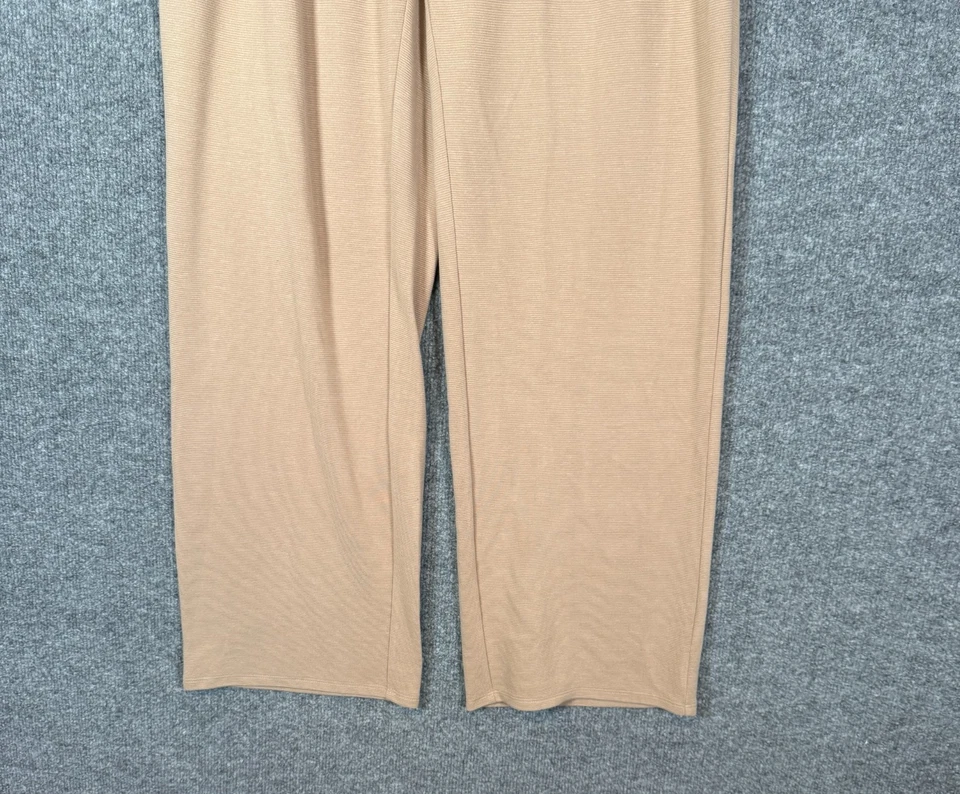 Pantalones para mujer J.Jill color tostado medio colección Wearever tejido pierna ancha elástico Foto 2 de 4