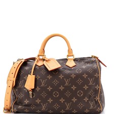 Louis Vuitton Speedy P9 Bandouliere Bag Monogram Leather 40