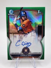 2023 Bowman Chrome 1st Camilo Diaz True Green Refractor Auto /99 Prospect RC