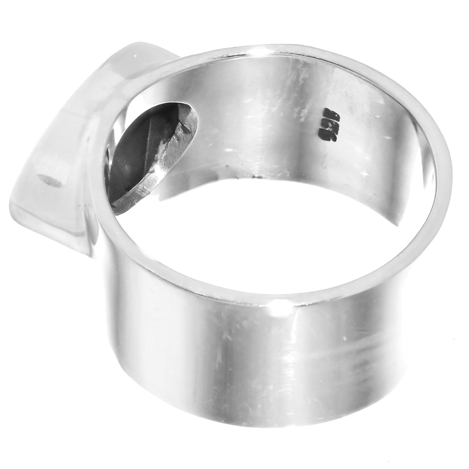 925 Silver Big Blue Natural Freeform Australian Opal Sterling Sz 6 Ring