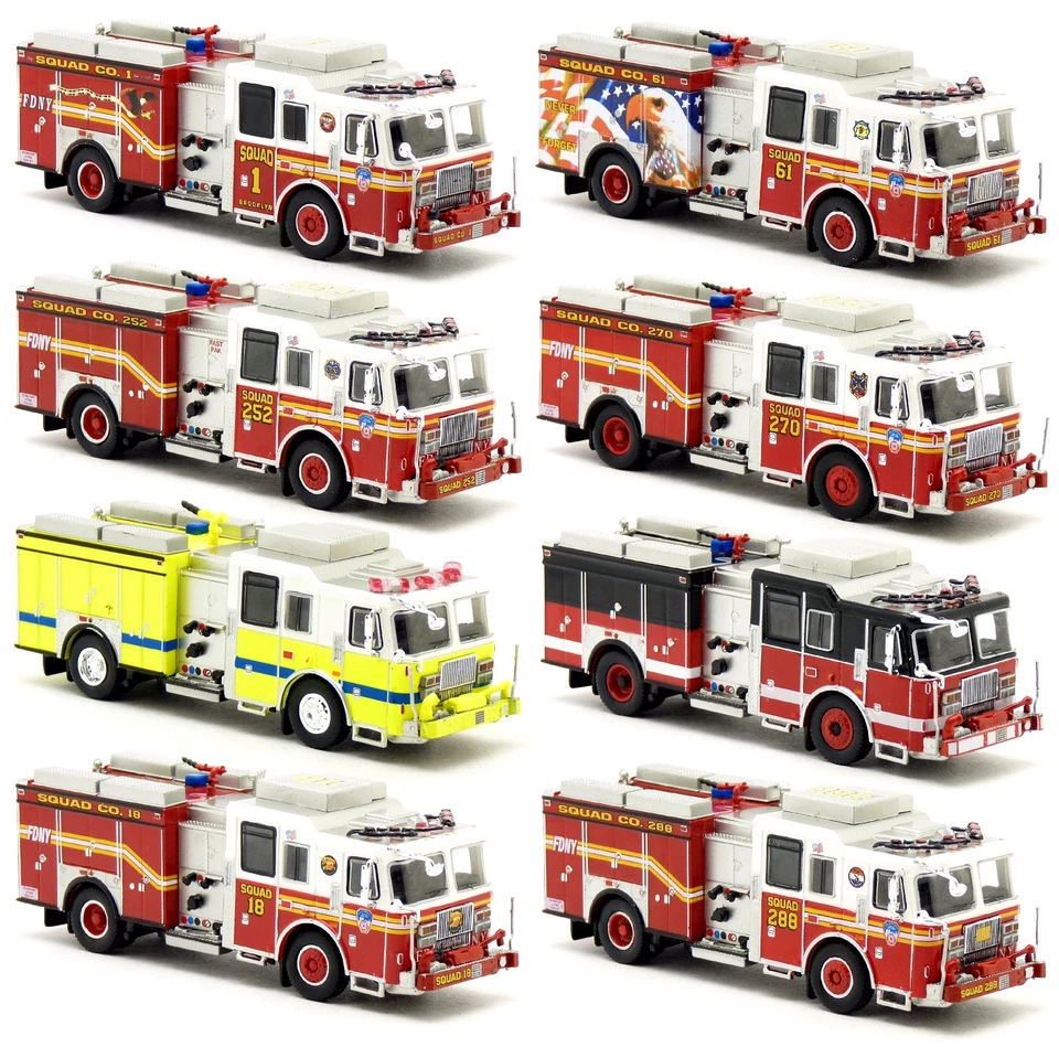 BREKINA PCX87 - Seagrave Attacker Squad USA Feuerwehr Fire Department Modelle 1:87 H0
