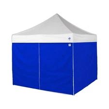 E-Z UP  Sidewall,Blue,10 ft W,10 ft H 800J36