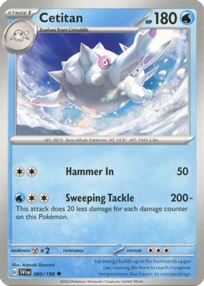 Cetitan - 060/198 - Uncommon - Reverse Holo (Near Mint) Scarlet & Violet - Base