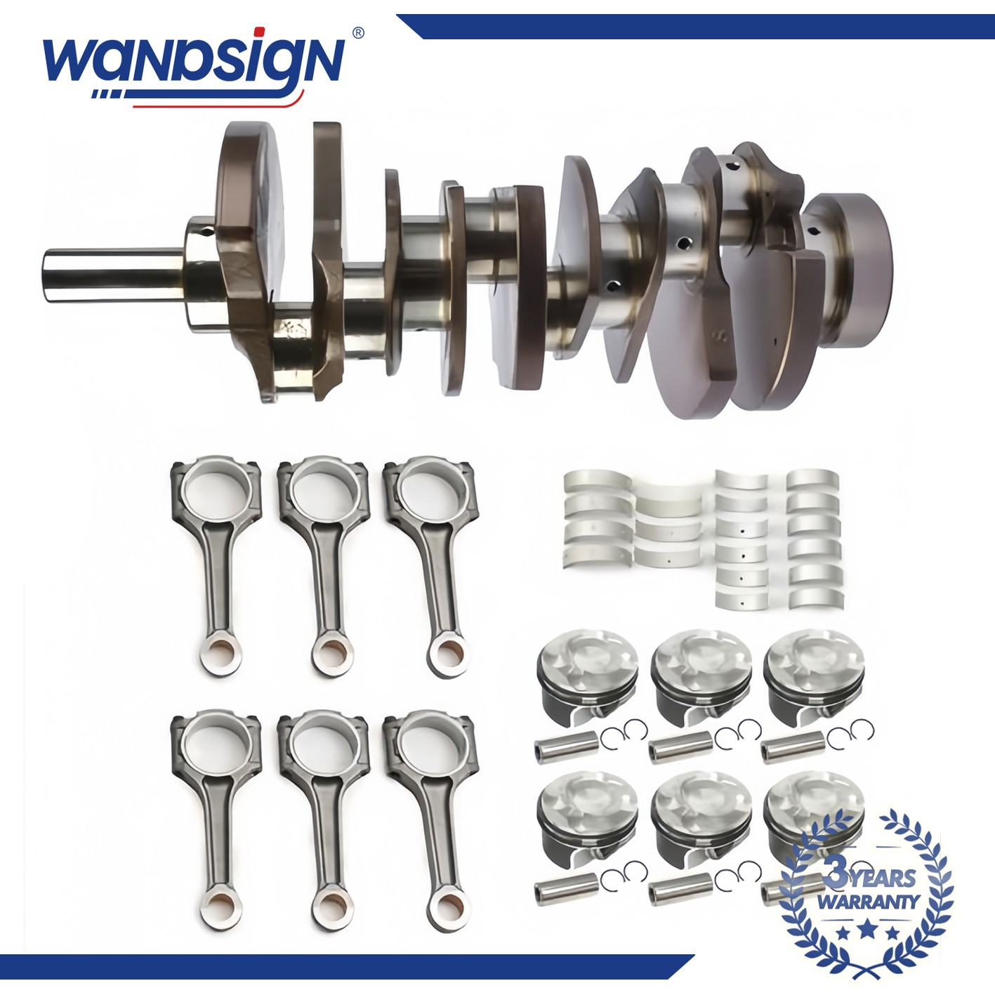 Engine Rebuild Kit Crankshaft Piston Kit Fit For Maserati Levante Ghibli 3.0L V6