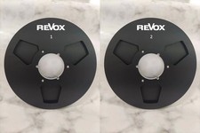 One Pair 10.5'' Black Revox Tape Reel Aluminum For Reel To Reel Tape Recorder