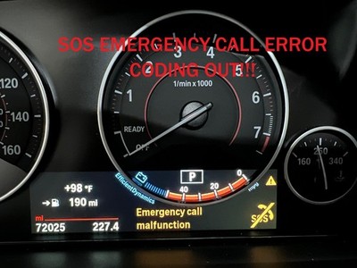 BMW F G E SOS Error Repair - Emergency Call System Coding OUT Service Telematic