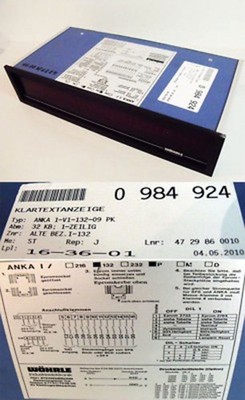 Wöhrle ANKA Klartextanzeige 1zeilig Typ; ANKA 1-V1-132-09 PK -unused-
