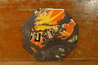 RARE Vintage Original Sunray DX Oil Co Porcelain Gas Pump Plate Sign - ROUGH
