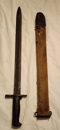 Marked 1918 Military WW1 Us Model Rifle Bayonet