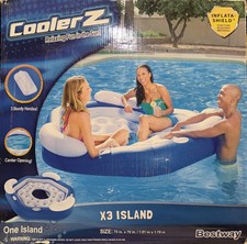 Bestway CoolerZ X3 3 Personas Inflable Isla de Agua Salón Piscina Flotador Balsa Tubo