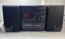Vtg JVC Hi-Fi Stereo System w/ Dual Cassette, CD, AM/FM + Speakers Read Desc