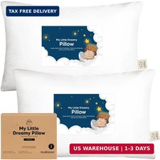 KeaBabies 2-Pack Toddler Pillows 2 Year Old to 5-13x18 Soft Organic Cotton Kids
