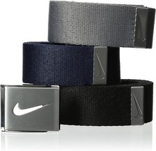 Nike Golf 3 in 1 Web Belt Pack Men's One Size Fits Most Black Gray Black - NEW