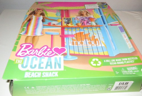 NEW Barbie Loves The Ocean Beach Shack Playset Made From Recycled Plastics 2020 - Picture 3 of 4