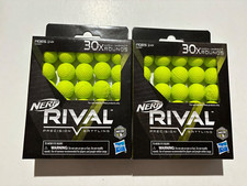 NERF Rival Series High Impact 30x Rounds Green Lot of 2 boxes 60 Balls sealed