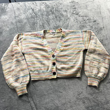 BB Dakota Steve Madden Crop Cardigan S Multicolor Chunky