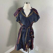 NEW Anthropologie Ranna Gill Dress Womens Small Sibyl Shimmer Flutter Sleeve