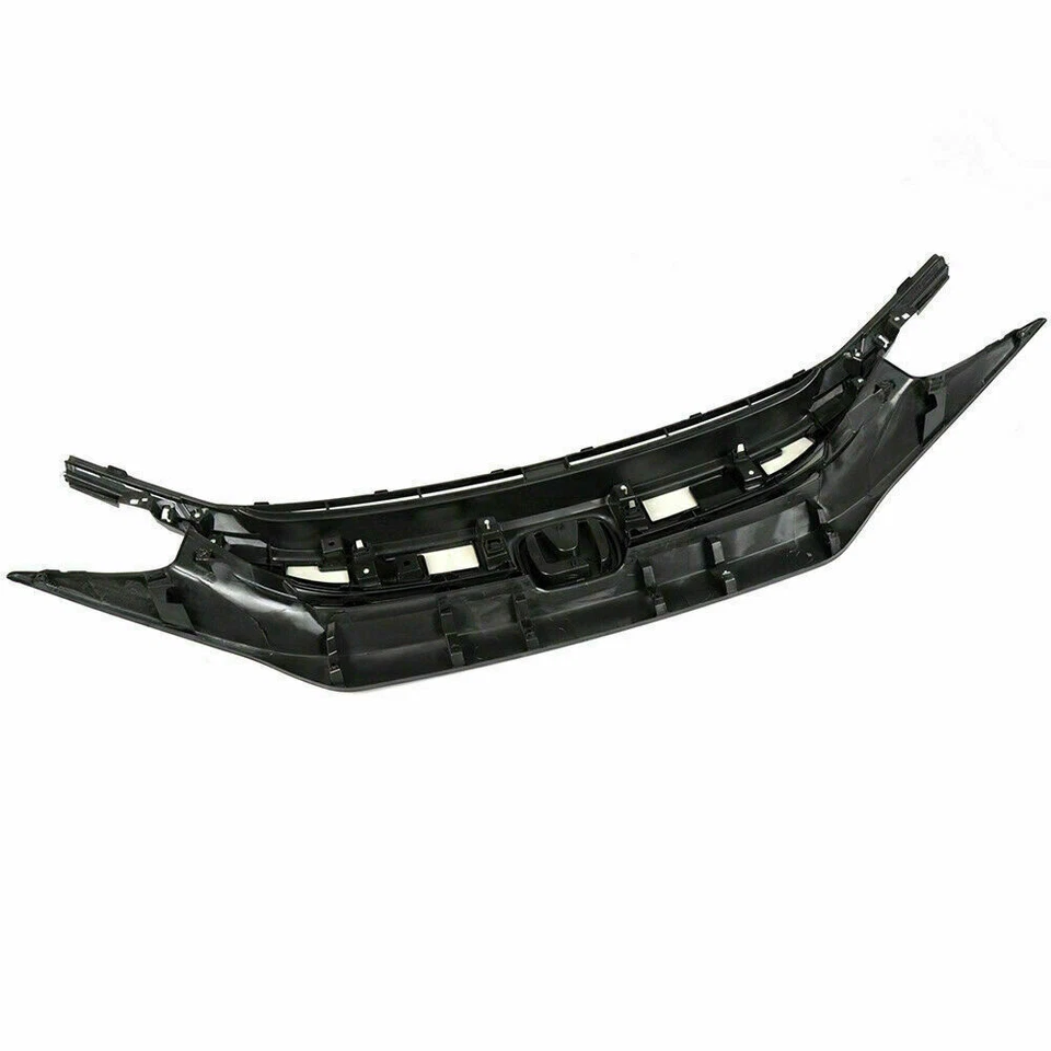 Fit For 16-18 Honda Civic 10th Glossy Black Front Hood Grille Mesh Factory Style - Image 3 of 4