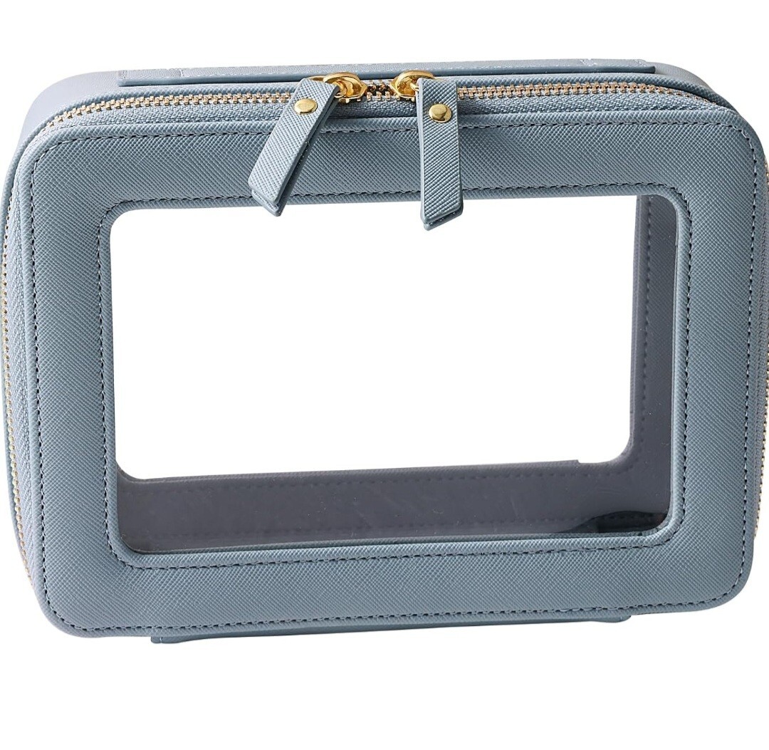 Waterproof toiletry bag with handle and large opening for easy access-image