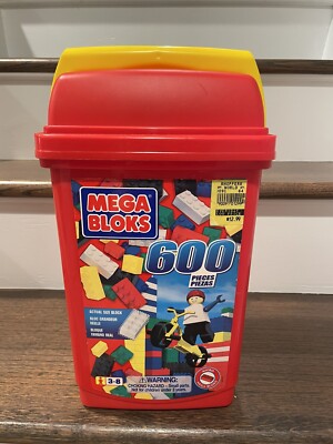 Genuine Mega Bloks (L09741) 600 Bloks Carrying Bucket (NO BLOCKS INCLUDED)