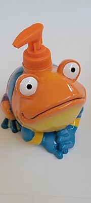 Tree Frog Soap Dispenser Jennifer Clark SKL Saturday Knight Tropical Orange Vtg