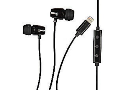 1 Voice High Definition Earphones With Lightning Cable Connector In Black