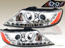 Dual Ccfl Projector Headlights Wled Lights Fit For Kia Sorento Chrome 11-13