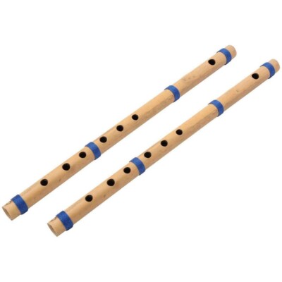 Multicolor Traditional G Scale Bamboo Flute/Bansuri  (PACK OF 2)