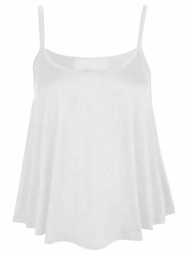 Damen Blumenmuster Spitze Riemen Cami Weste ärmellos ausgestellt Sommer Schaukel Shirt Oberteil - Bild 32 von 34