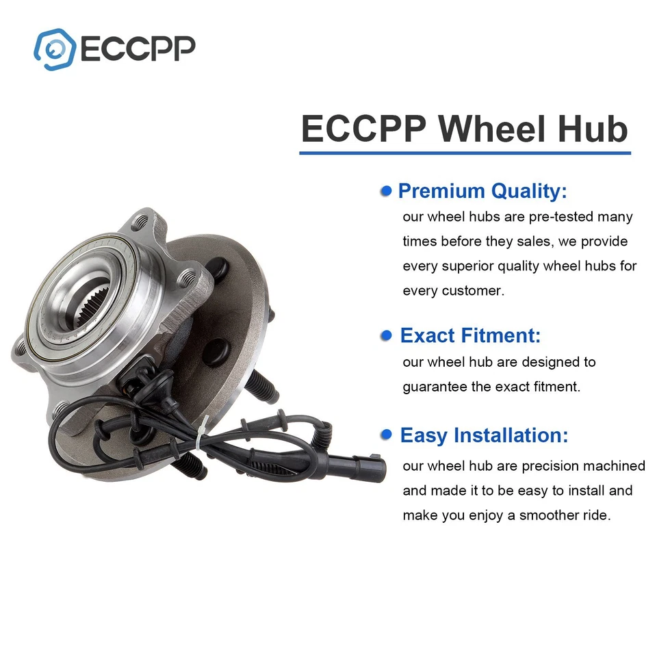 Cojinete de cubo de rueda trasero ECCPP de 1 pieza para Ford Expedition Lincoln Navigator 2003-2006 Foto 2 de 4