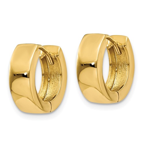 9mm 10k Yellow Gold Hinged Hoop Earrings 10TM632 - Picture 2 of 4
