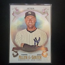 2021 Topps Allen & Ginter Derek Jeter Hot Box Silver Foil #133 New York Yankees