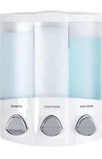 3 Trio - Chamber White Classic Soap Shower Dispenser