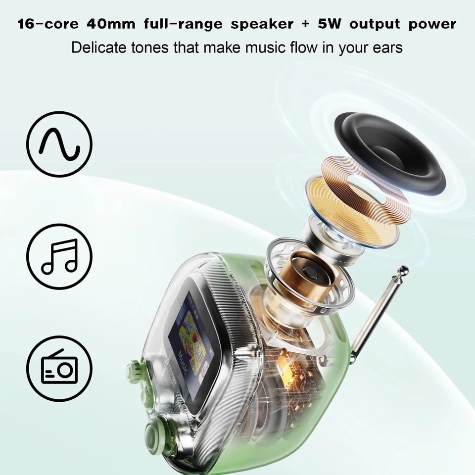 Mini Retro Bluetooth Speaker Portable Vintage - Image 3 of 4