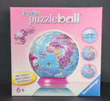 10.1 Ravensburger Junior Puzzle Ball 96 Teile * Globus * mit Glitzer Ø 12cm