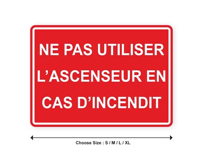 Aufkleber Schild NICHT BENUTZEN AUFZUG Zwischenfall 10cm(S)-28cm(XL) Aufkleber
