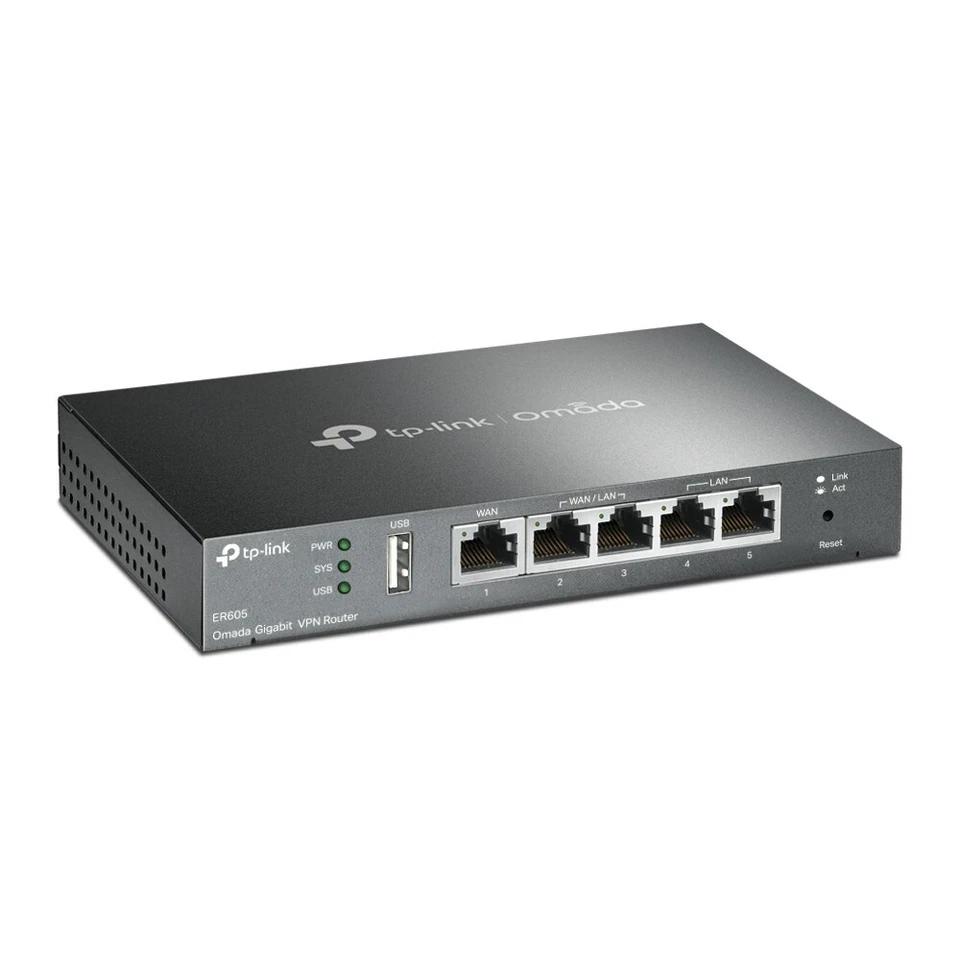 TP-Link ER605 v2 | Omada 5-Port Gigabit Multi-WAN VPN Router | 3 Config WAN/LANs - Image 3 of 4