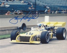 JOHNNY RUTHERFORD SIGNED AUTHENTIC INDY 500 3X WINNER 8X10 PHOTO C w/COA DRIVER